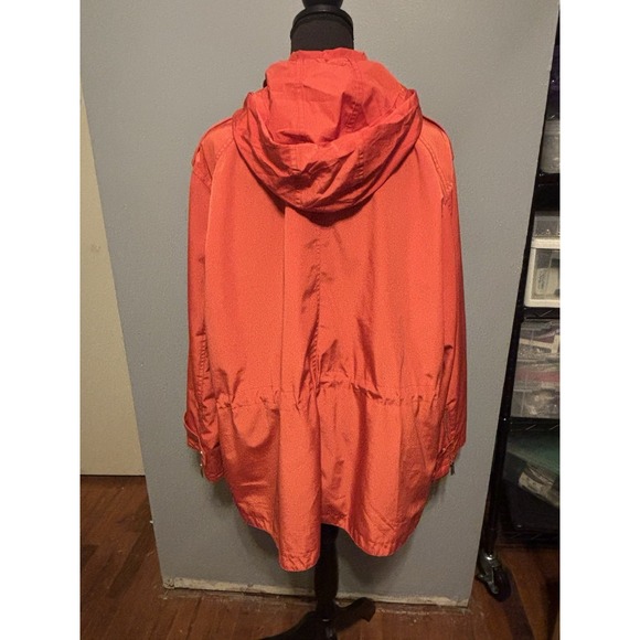 Michael Kors Women's Orange Silky Satin Light Utility Jacket Size 2X Preppy - Picture 13 of 13